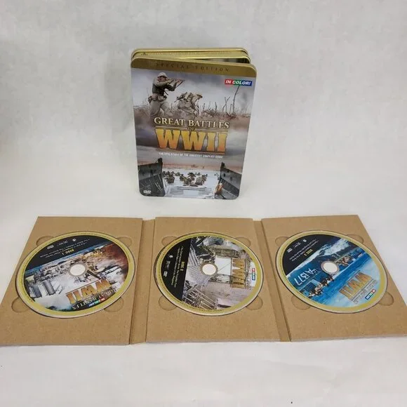 Great Battles of WWII - DVD 2009, Collectors Tin Box Set, 3 discs, War History - Picture 4 of 8
